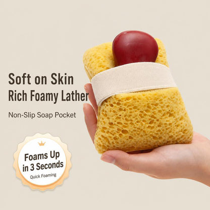 😍Best Sellers🔥Exfoliating Honeycomb Bath Sponge with Hand Strap