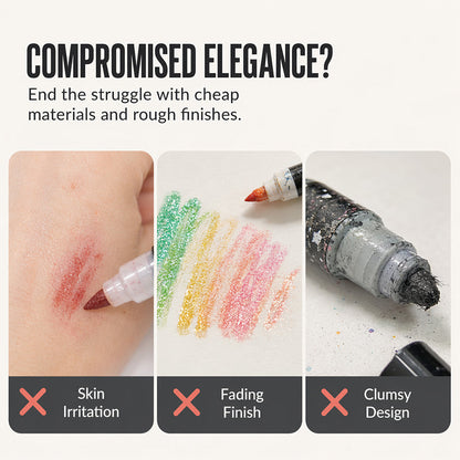 Dual-Tip Glitter Markers Set – 24/48/72/96/120 Colors Shimmering Art Pens with Fine & Brush Tips, Quick-Drying Water-Based Ink