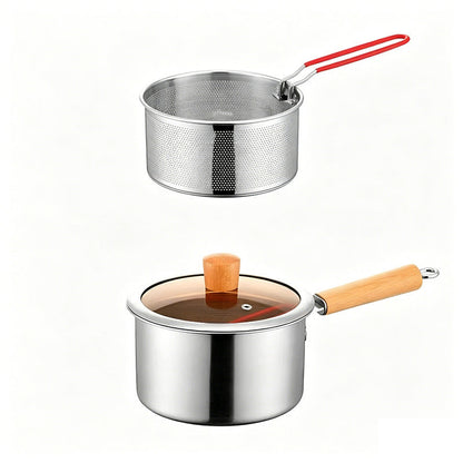Multifunctional 304 Stainless Steel Frying Pot