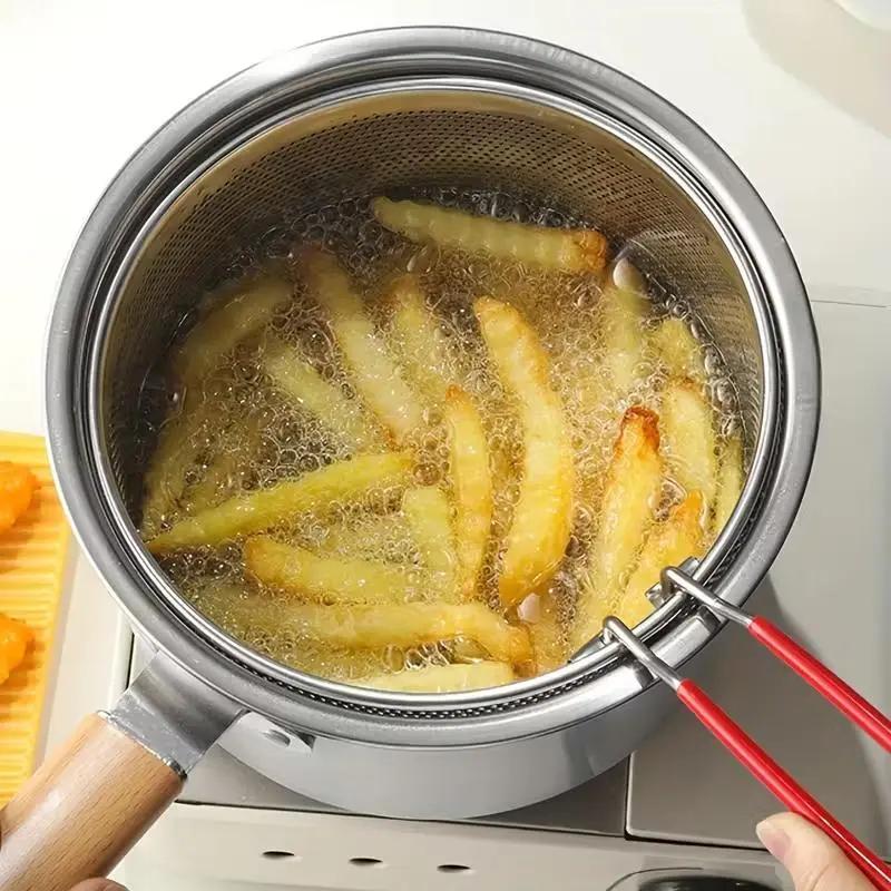 Multifunctional 304 Stainless Steel Frying Pot