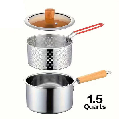 Multifunctional 304 Stainless Steel Frying Pot