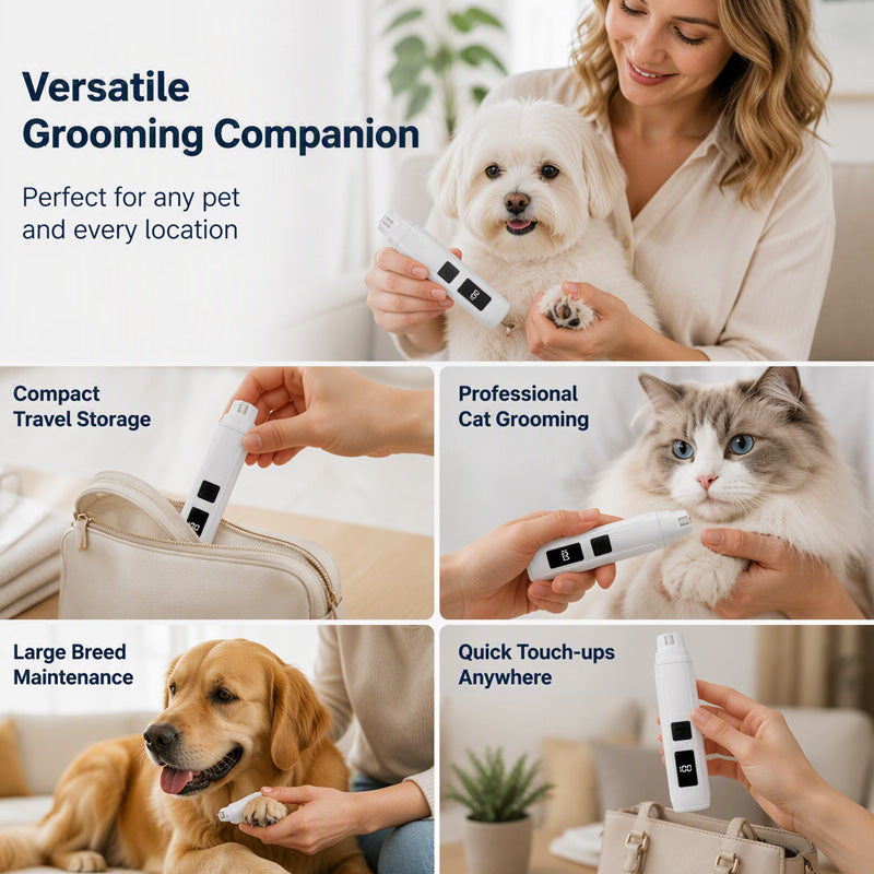 Electric Pet Nail Grinder with LED Power Display