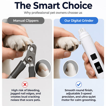 Electric Pet Nail Grinder with LED Power Display