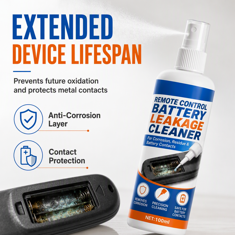 Portable Precision Electronic Contact Cleaner Spray – Battery Leakage Corrosion Remover, Restore Conductivity for Remote Controls, Toys & Household Electronic Battery Contacts