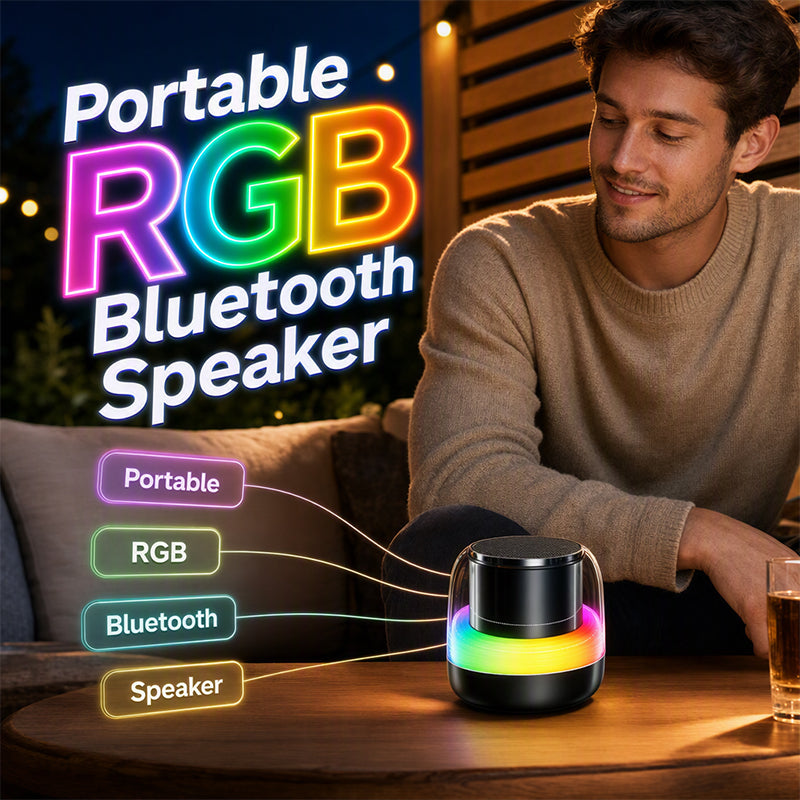Portable Bluetooth Speaker with RGB Light