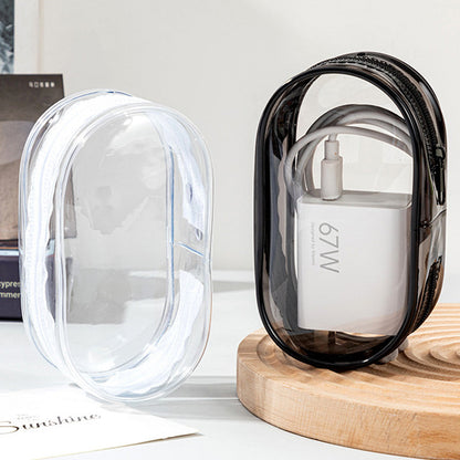 Multifunctional Transparent Portable Storage Bag for Data Cables