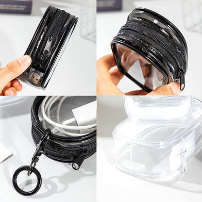 Multifunctional Transparent Portable Storage Bag for Data Cables