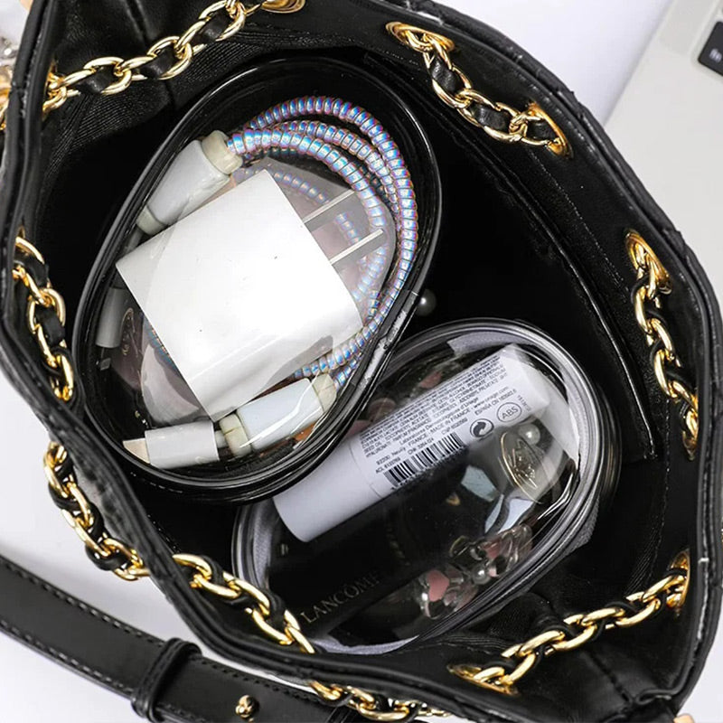 Multifunctional Transparent Portable Storage Bag for Data Cables