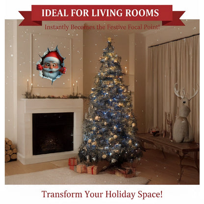 🎄❄️ Early Christmas Sale – 50% OFF!! 🎅 "Santa’s Surprise" 3D Wall Decals