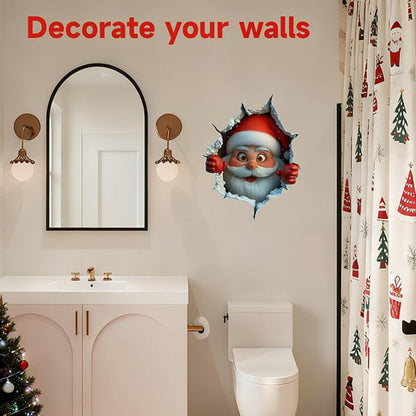 🎄❄️ Early Christmas Sale – 50% OFF!! 🎅 "Santa’s Surprise" 3D Wall Decals