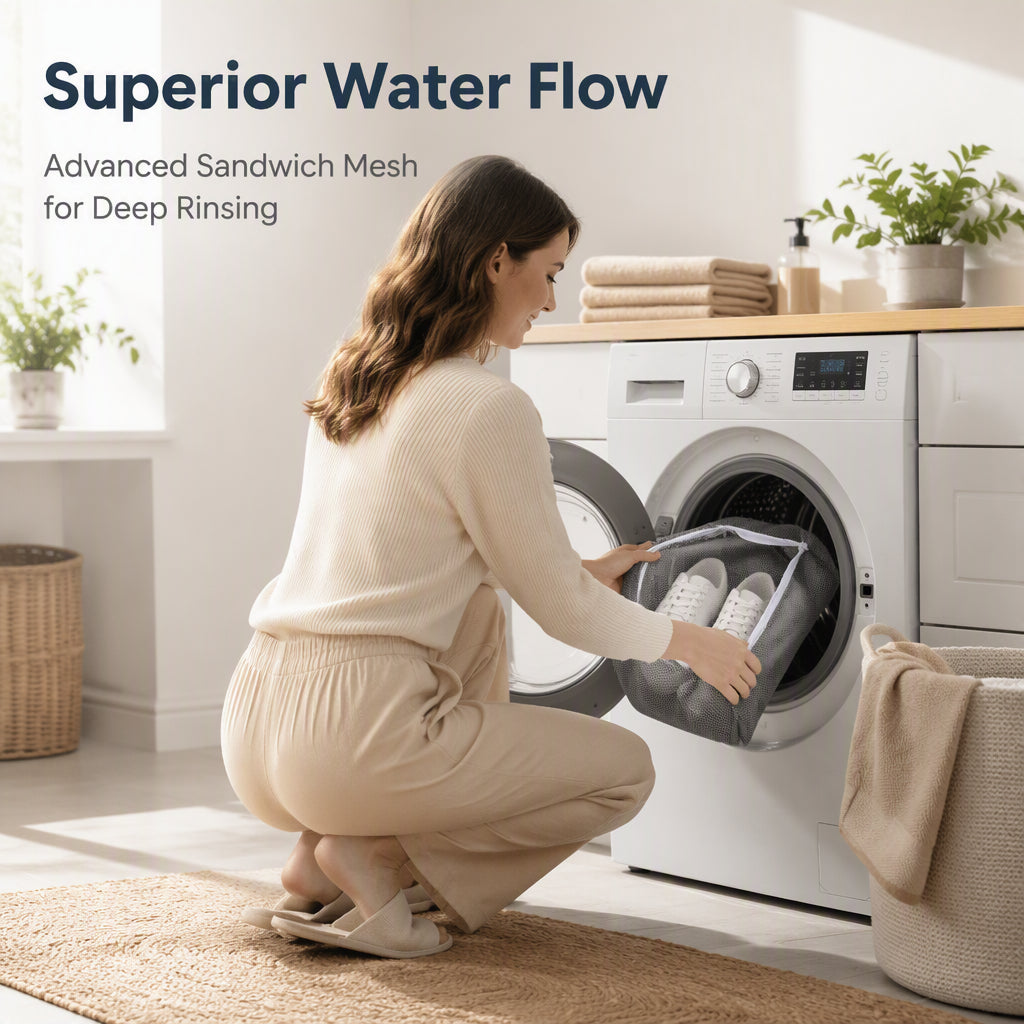 🔥2026 Hot Sale 50% OFF✨⚡ 50K+ SOLD! 🎁Mesh Shoe Washing Bag for Laundry Machine