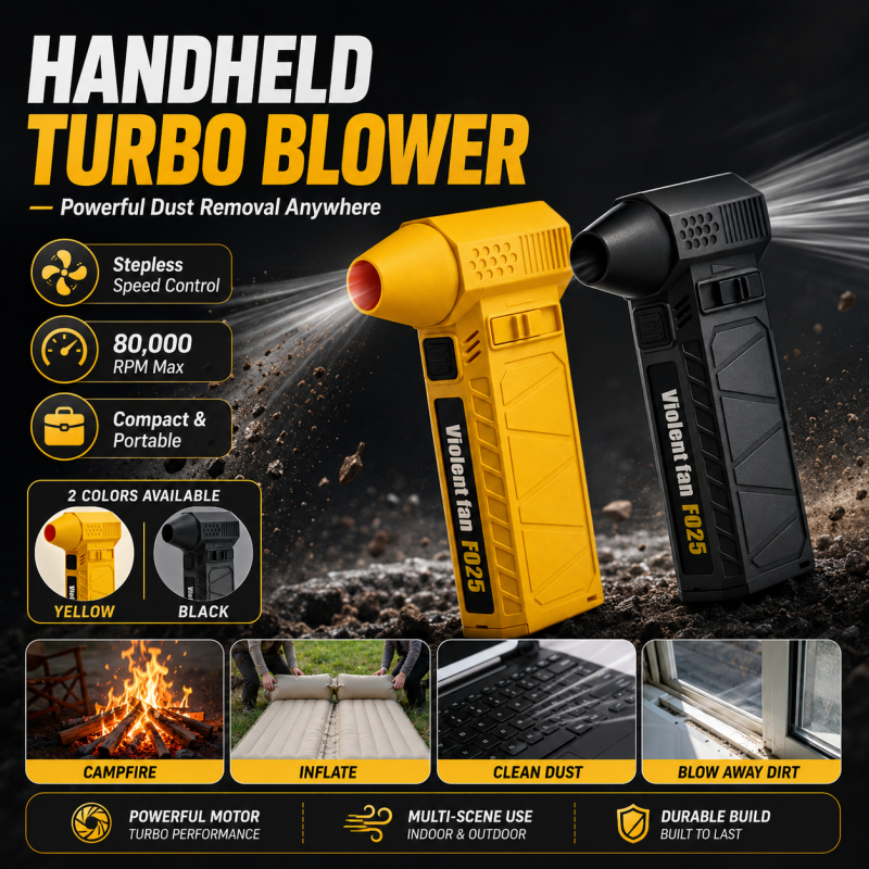 ⏰60% OFF⏰ Turbo Blower – Stepless Speed Control, Lightweight 424g – Blast Snow, Dust & Inflate Mattresses – Compact & Powerful! 🔧