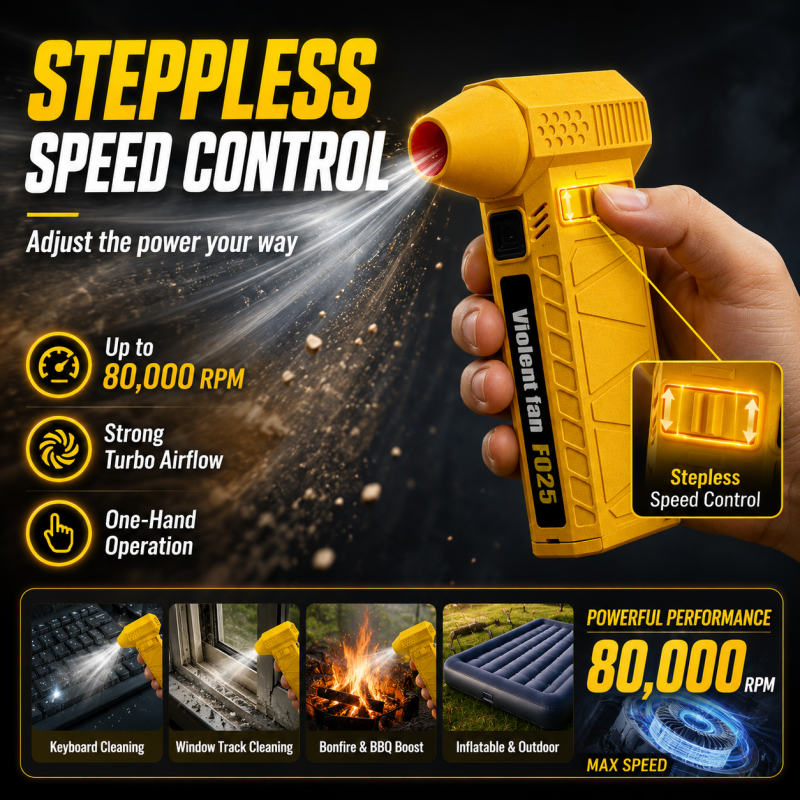 ⏰60% OFF⏰ Turbo Blower – Stepless Speed Control, Lightweight 424g – Blast Snow, Dust & Inflate Mattresses – Compact & Powerful! 🔧