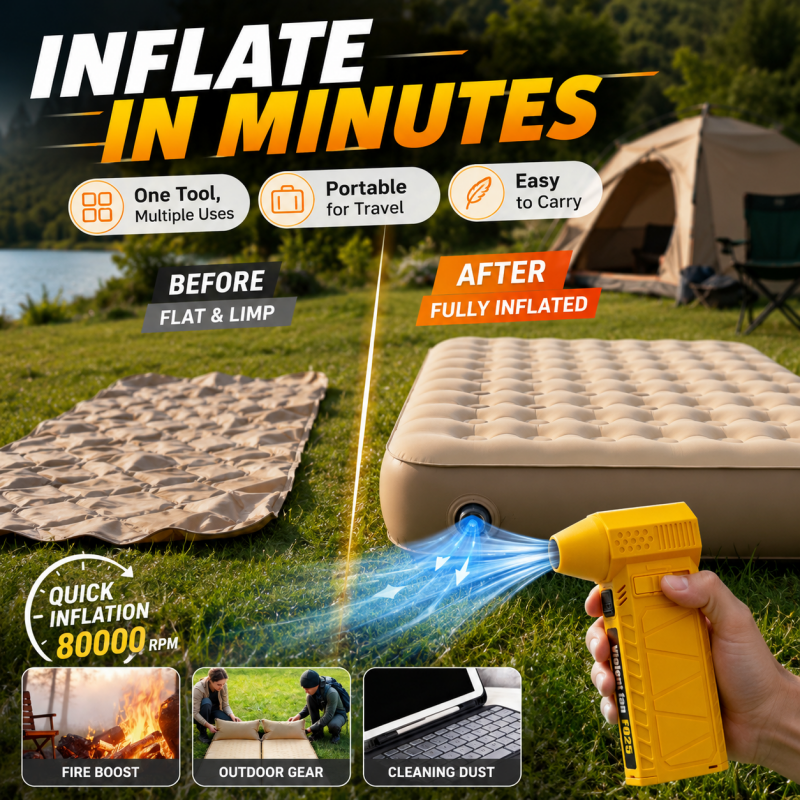⏰60% OFF⏰ Turbo Blower – Stepless Speed Control, Lightweight 424g – Blast Snow, Dust & Inflate Mattresses – Compact & Powerful! 🔧