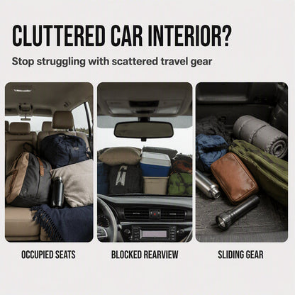 Car Ceiling Storage Bag with Adjustable Buckles