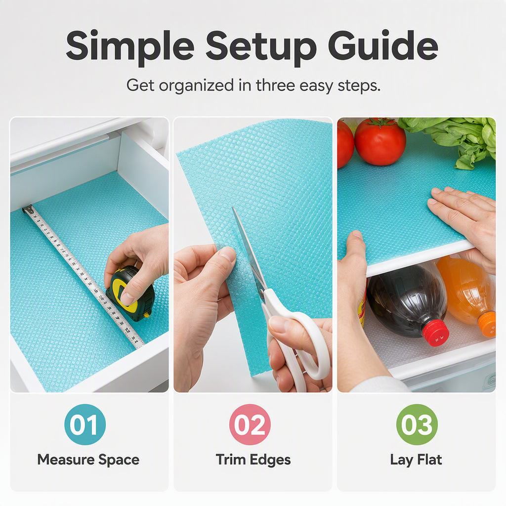 🧊 50% OFF NOW! 🛡️ Waterproof Fridge Shelf Liners – Non-slip, easy-clean & food-safe – Keeps fridge shelves fresh & organized ✨