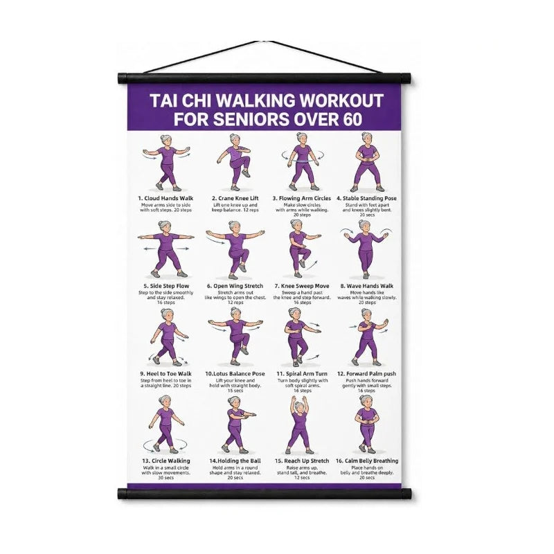 📢📢49% OFF !! ⏰Tai Chi Workout Poster for Seniors