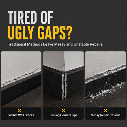🥳2026 HOT SALE🥳💞50K+ SOLD! 🔧🖤 50% OFF! Black Household Crack Filler Paste – High‑density polymer formula fills gaps & cracks seamlessly. Precision tip applicator for mess‑free repair – restores walls & baseboards to perfection! 🏠✨