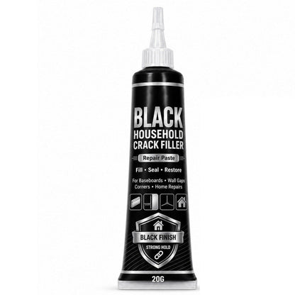 🥳2026 HOT SALE🥳💞50K+ SOLD! 🔧🖤 50% OFF! Black Household Crack Filler Paste – High‑density polymer formula fills gaps & cracks seamlessly. Precision tip applicator for mess‑free repair – restores walls & baseboards to perfection! 🏠✨