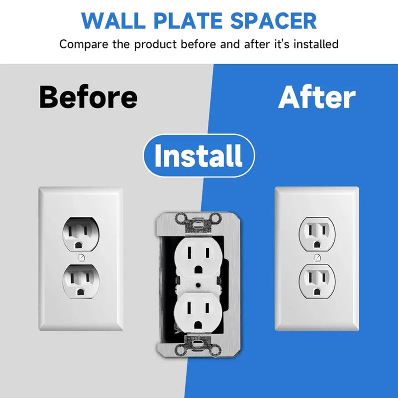 🎉 2026 Sale — Over 16,700 Sold!🔌 Metal Wall Plate Spacer For Uneven Electrical Outlet Boxes ✨