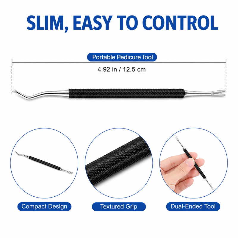 Dual-Ended Ingrown Toenail Lifter & Cleaner Tool