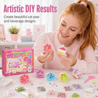 🔥 30% OFF! 🧁DIY Fried Ice Squishy Toy Kit with Cat Claw Design for Kids