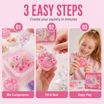 🔥 30% OFF! 🧁DIY Fried Ice Squishy Toy Kit with Cat Claw Design for Kids