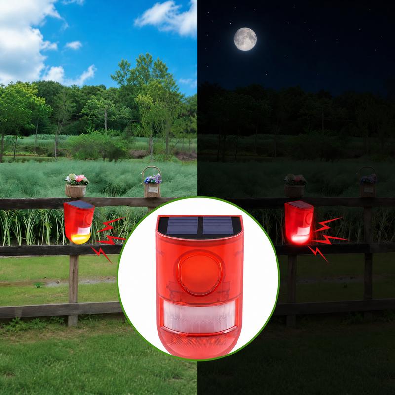 🛡️ 50% OFF NOW! ☀️110dB Solar Powered Siren Alarm with Motion Sensor, 6 LED Flash Modes, IP55 High Quality - Outdoor Security Speaker for Home, Farm, Home Improvement Security & Safety