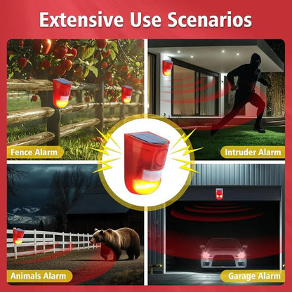 🛡️ 50% OFF NOW! ☀️110dB Solar Powered Siren Alarm with Motion Sensor, 6 LED Flash Modes, IP55 High Quality - Outdoor Security Speaker for Home, Farm, Home Improvement Security & Safety