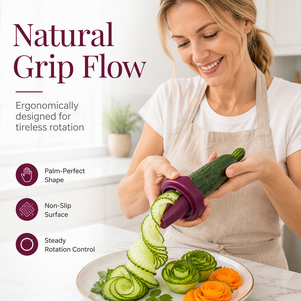 🥕✨ Manual Vegetable Spiralizer and Curler for Rose Flower Carving – Turn Carrots into Restaurant-Style Roses in 60 Seconds! 🌹🍽️