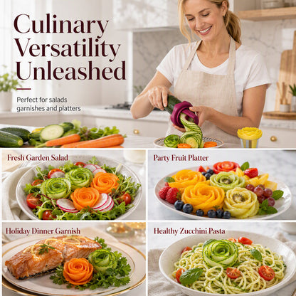 🥕✨ Manual Vegetable Spiralizer and Curler for Rose Flower Carving – Turn Carrots into Restaurant-Style Roses in 60 Seconds! 🌹🍽️