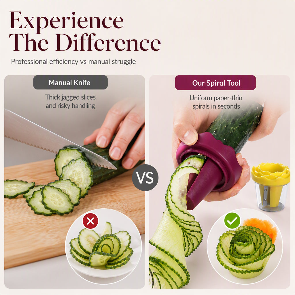 🥕✨ Manual Vegetable Spiralizer and Curler for Rose Flower Carving – Turn Carrots into Restaurant-Style Roses in 60 Seconds! 🌹🍽️