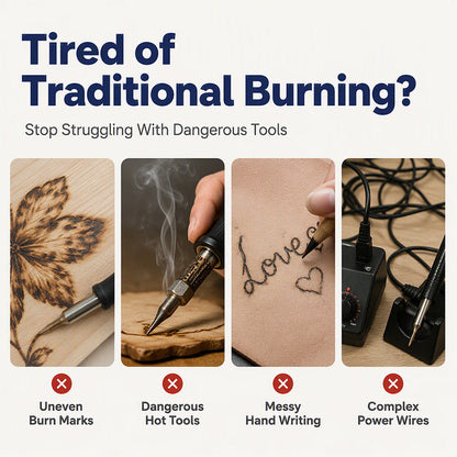 🔥50% OFF! Heat-Activated Wood Burning Paste – DIY Pyrography on Wood, Leather & Canvas with Heat Gun! 🎨✨