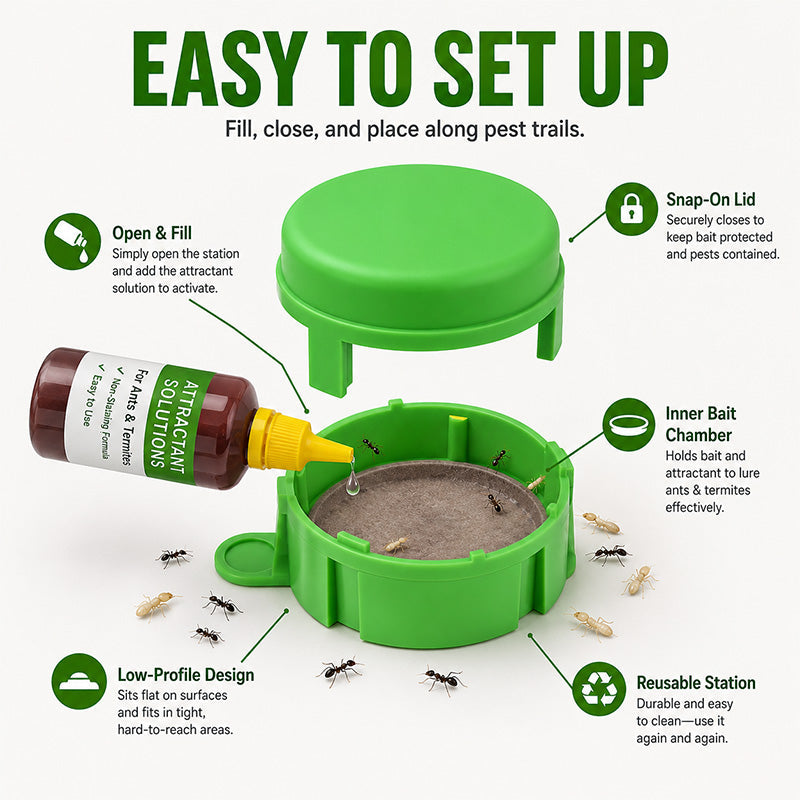 Reusable Outdoor Ant & Termite Bait Station