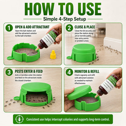 Reusable Outdoor Ant & Termite Bait Station