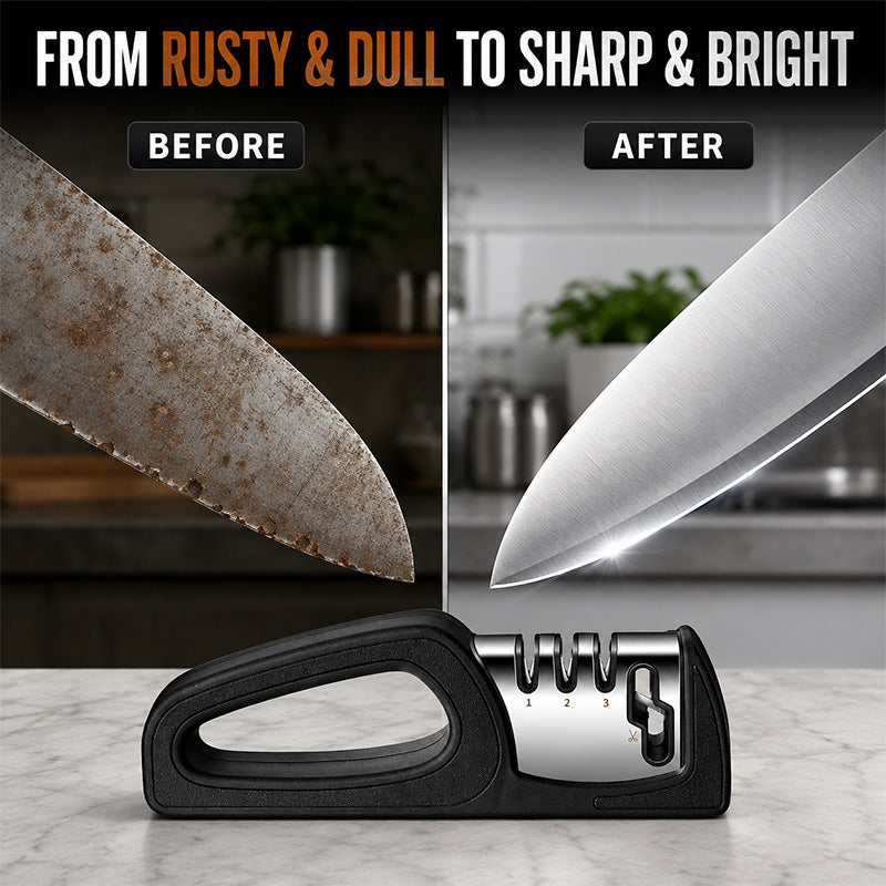 🥳HOT SALE! 4-in-1 Multi-Stage Kitchen Knife Sharpener🔪🏠