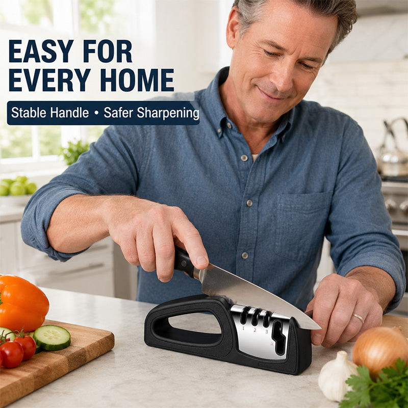 🥳HOT SALE! 4-in-1 Multi-Stage Kitchen Knife Sharpener🔪🏠