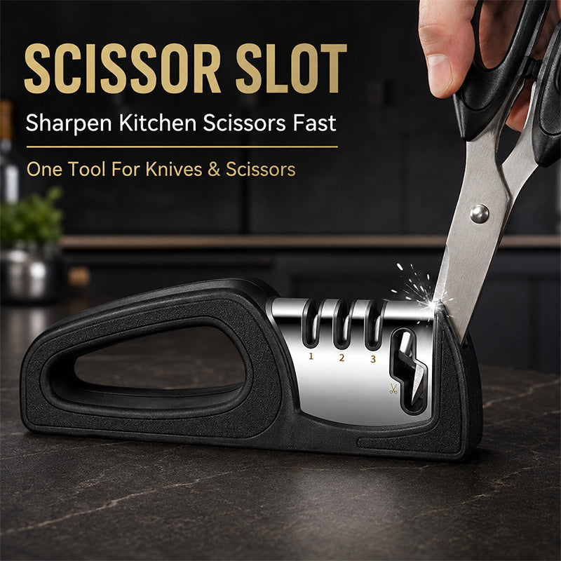 🥳HOT SALE! 4-in-1 Multi-Stage Kitchen Knife Sharpener🔪🏠