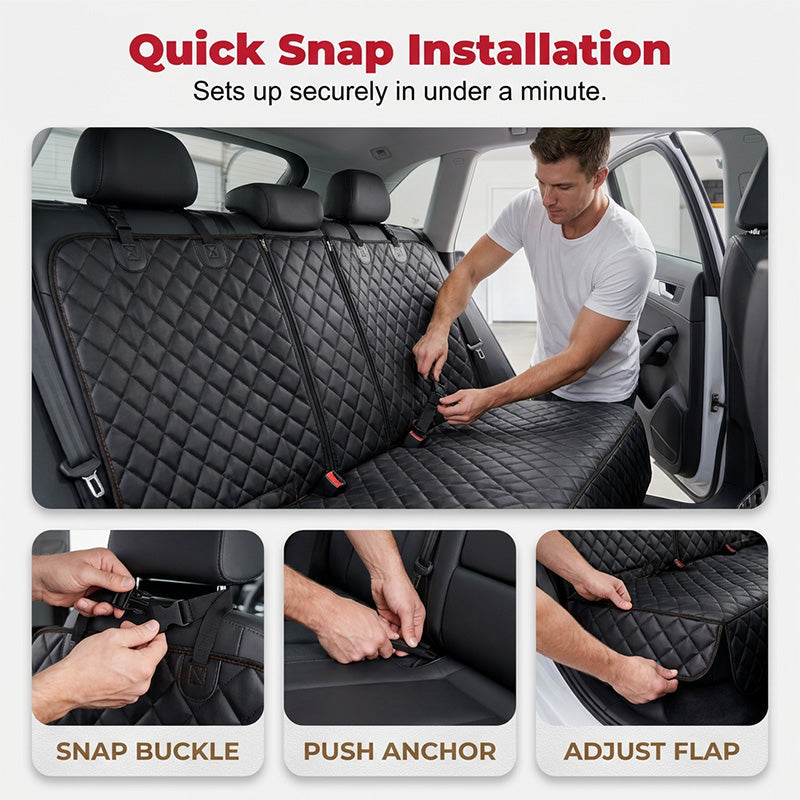 🐾 🚗 Foldable Dog Car Seat – Waterproof, Secure & Comfort‑fit for Pets 🐶