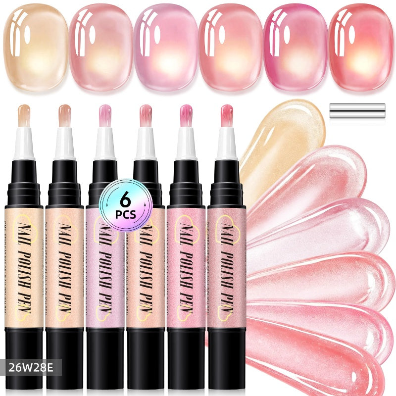 💅 Glitter Cat Eye Nail Polish Pen Set
