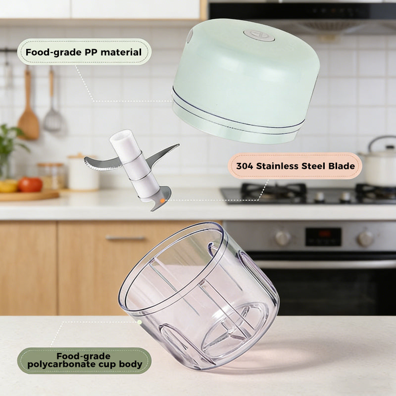 Compact Electric Garlic Press and Chopper