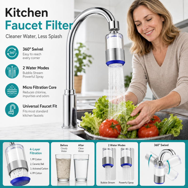 🥳HOT SALE! 360° Swivel Kitchen Faucet Filter💧✨