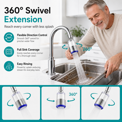 🥳HOT SALE! 360° Swivel Kitchen Faucet Filter💧✨