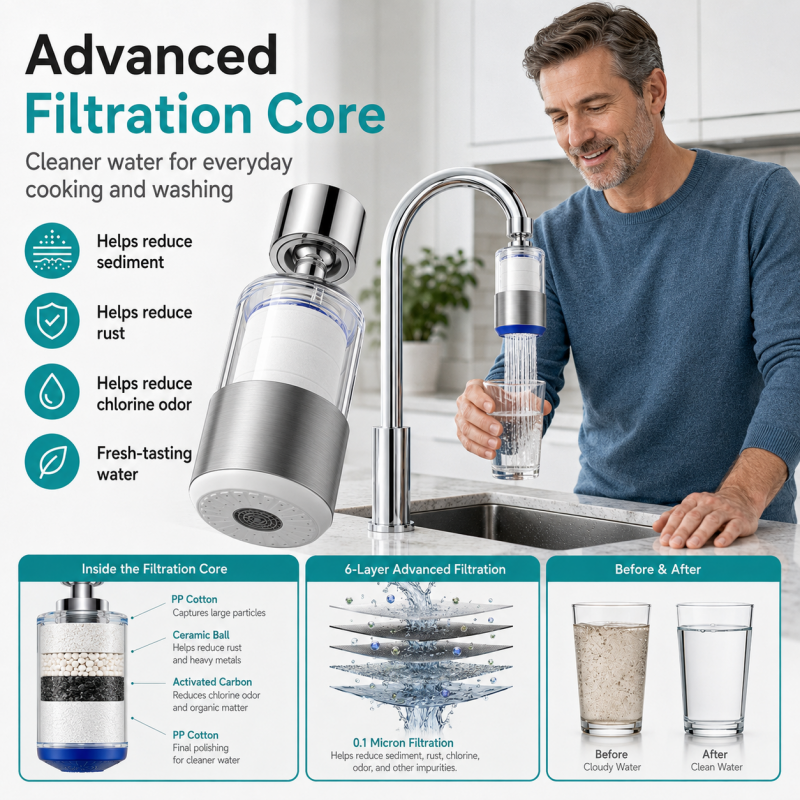 🥳HOT SALE! 360° Swivel Kitchen Faucet Filter💧✨