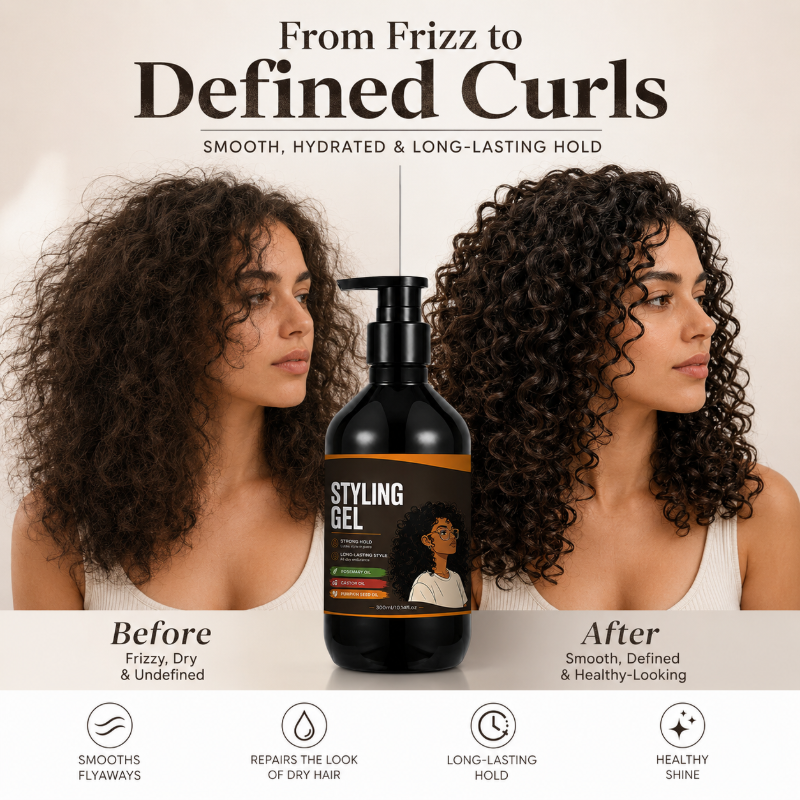 Stronq Hold Curly Hair Styling Gel