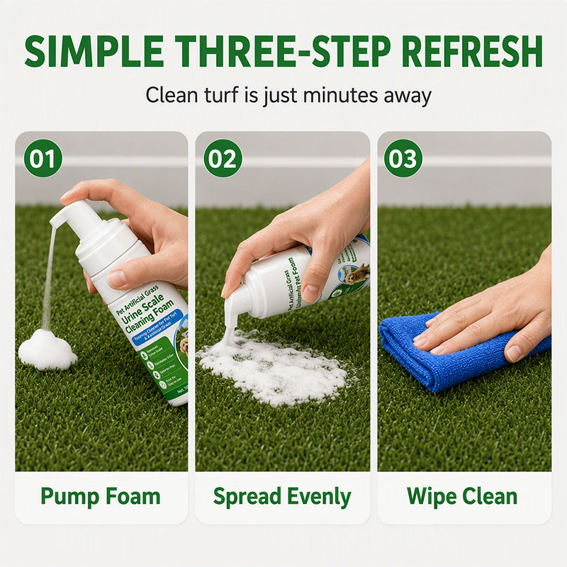 🥳2026 HOT SALE🥳💞50K+ SOLD! 🐾🌿 Pet Artificial Grass Cleaning Foam – targets urine scale & ammonia odours. Easy foam lifts residue, turf-friendly. Refresh your lawn fast! 💦✅