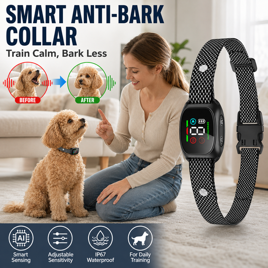 🐶 Smart Anti Bark Collar for Dogs ✨🔇 Safe Automatic Barking Control Training Collar for All Breeds
