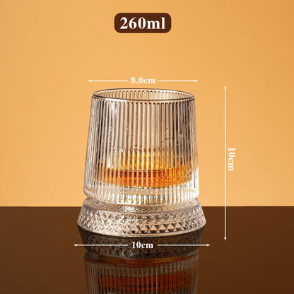 🥃🔥 50% OFF! 360° Rotating Whiskey Glass Tumbler – Smooth Swivel Base, Crystal Clear Glass, Heavy Bottom for Balanced Sipping ✨