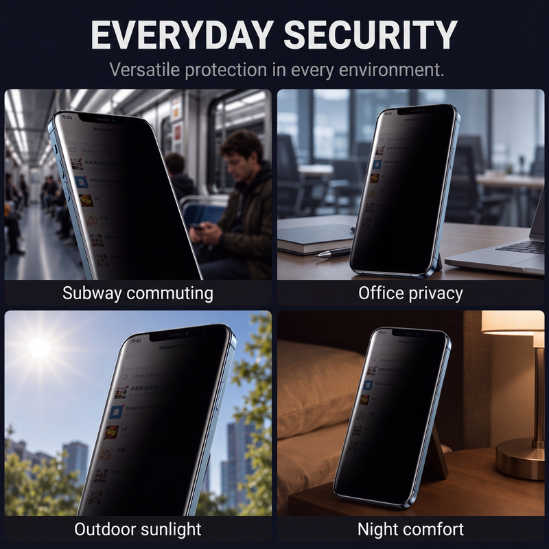 📢📢 $9.99！！ 🛡️ Privacy Tempered Glass Screen Protector – 30° Anti-Peep Protection & Automatic Dust Removal for Easy Installation ✨