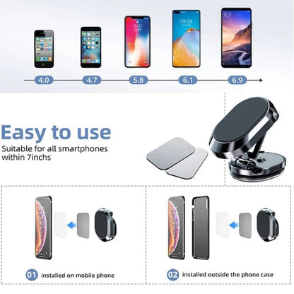 Magnetic Phone Holder for Car【Upgrade Foldable】